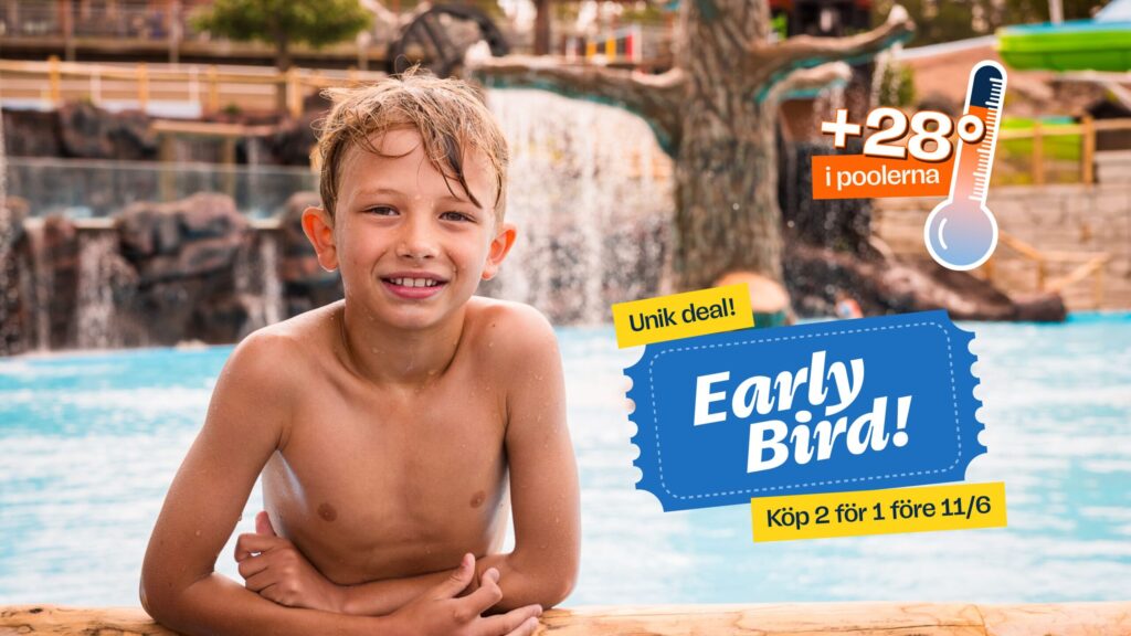 Early Bird Dagsbiljetter 2 för 1 Leksand Sommarland